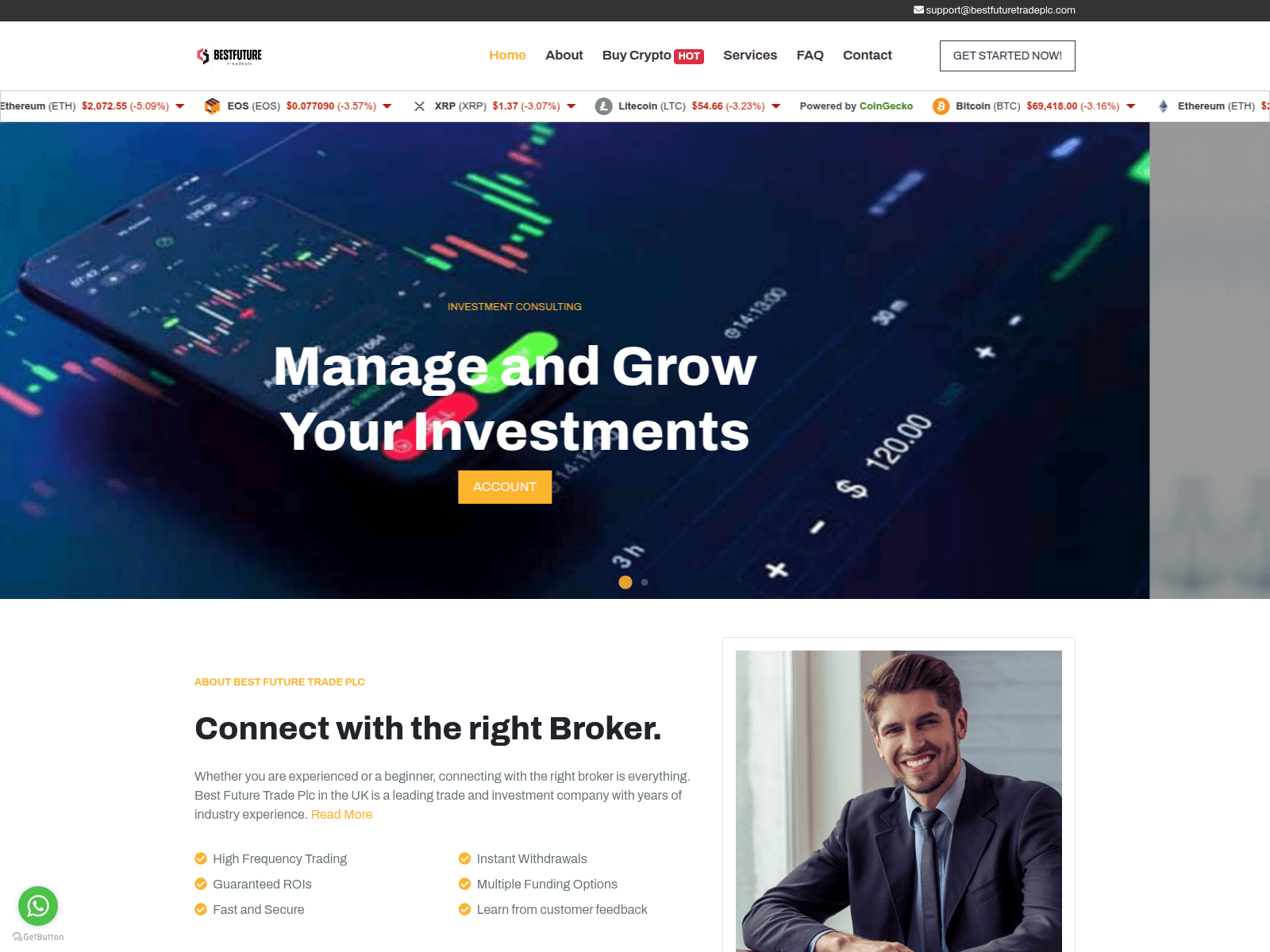 Screenshot of bestfuturetradeplc.com