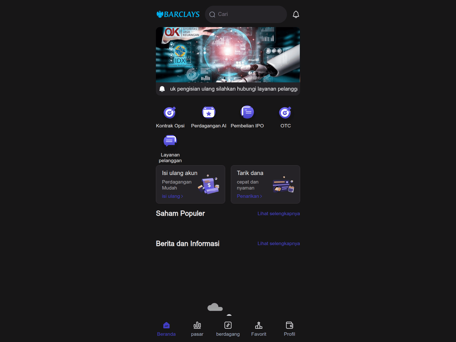 Screenshot of barclaystc.com