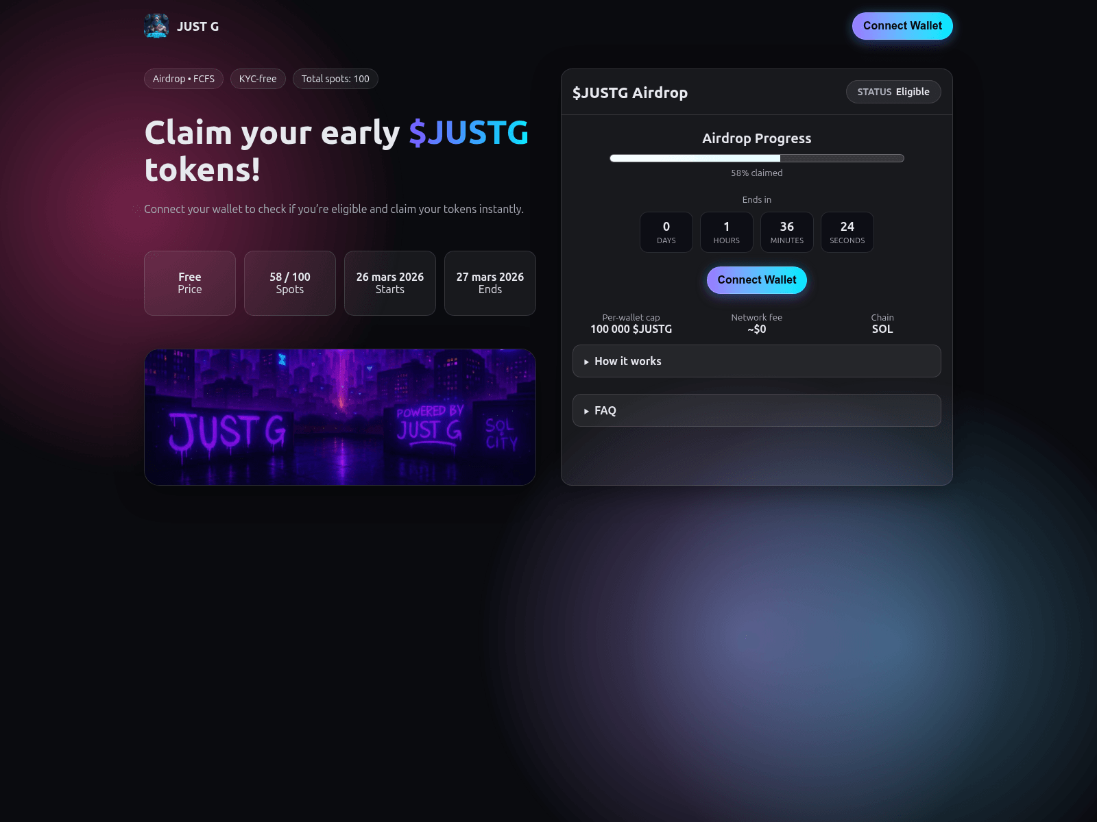 Forensic screenshot of justg.live