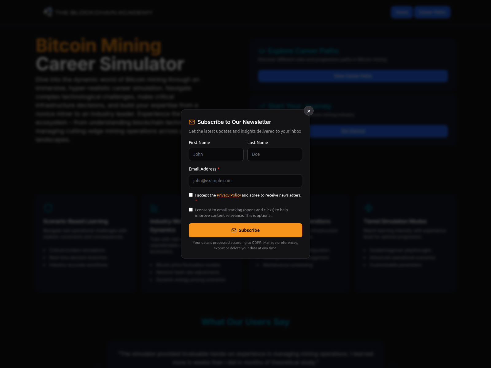 Forensic screenshot of www.bitcoinminingcareers.com