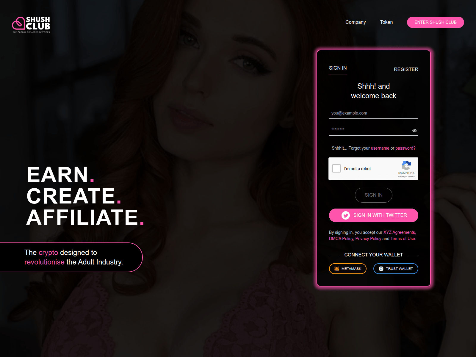 Forensic screenshot of shushshsh.pages.dev