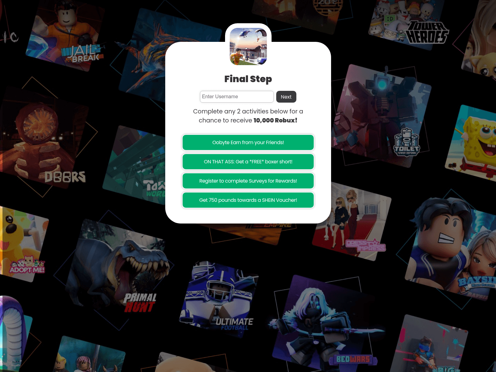 Forensic screenshot of bux.events
