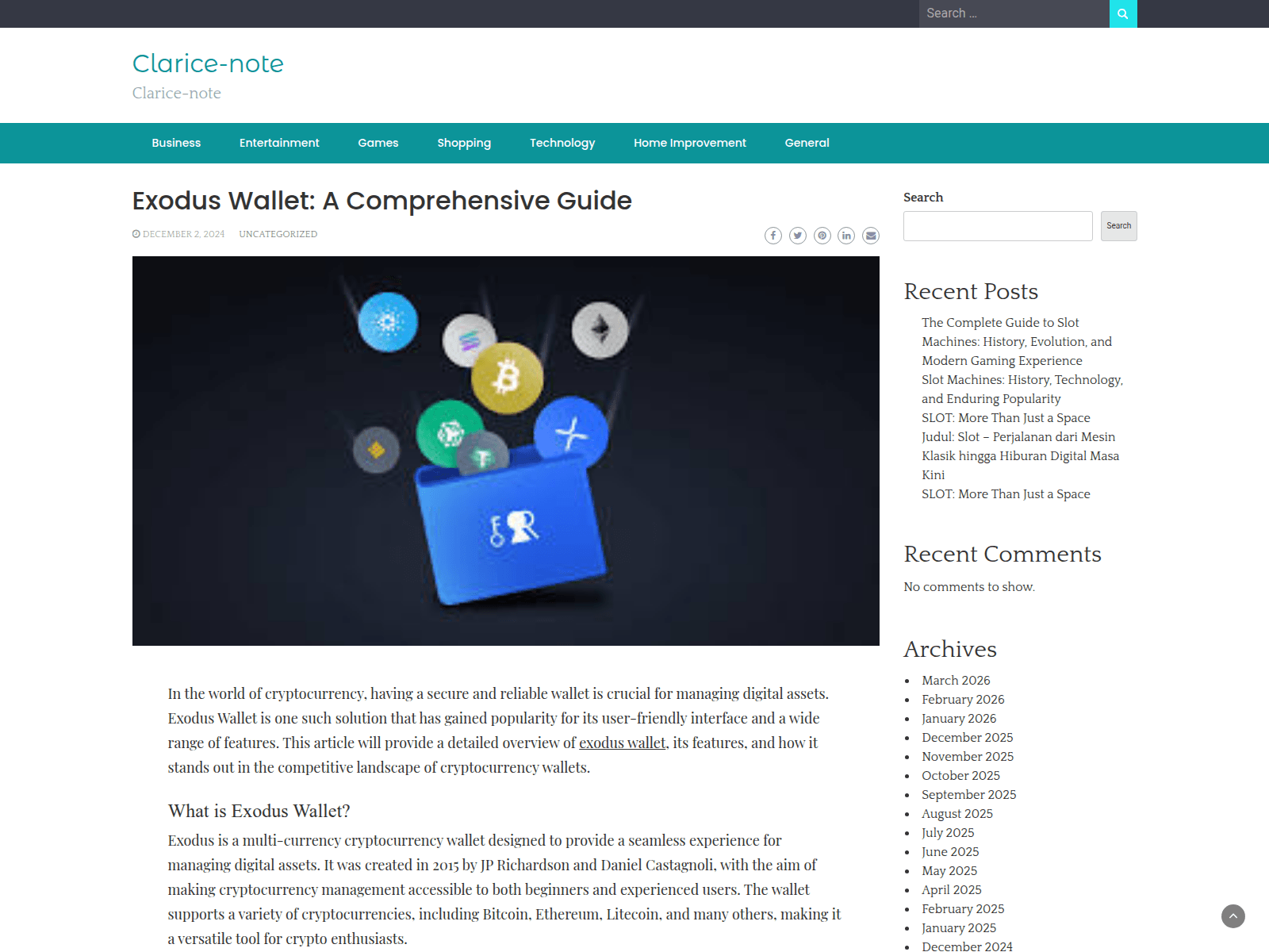 Forensic screenshot of clarice-note.com