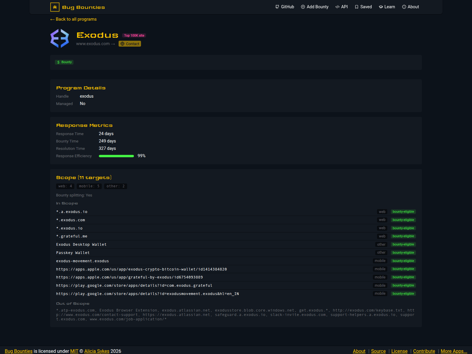 Forensic screenshot of bug-bounties.as93.net