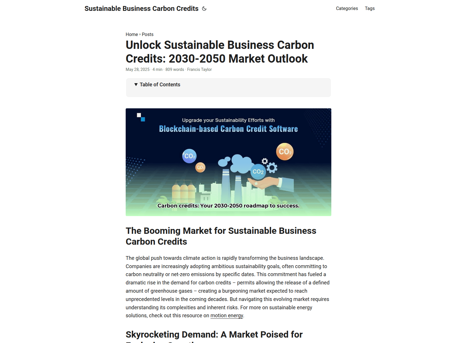 Screenshot of sustainable-business-carbon-credits.pages.dev