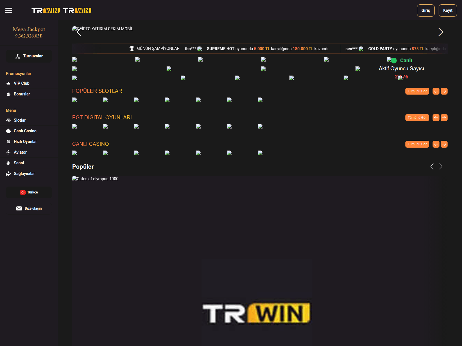 Screenshot of trwin601.com