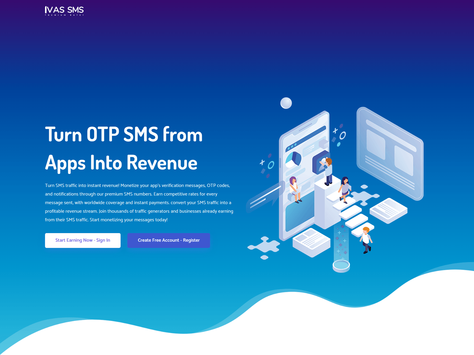 Forensic screenshot of ivasms.com