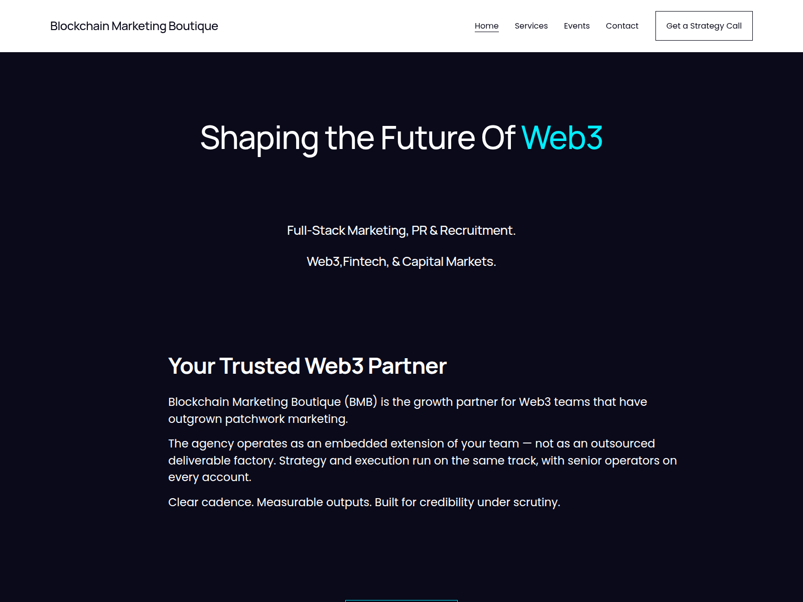 Forensic screenshot of blockchainmarketingboutique.com