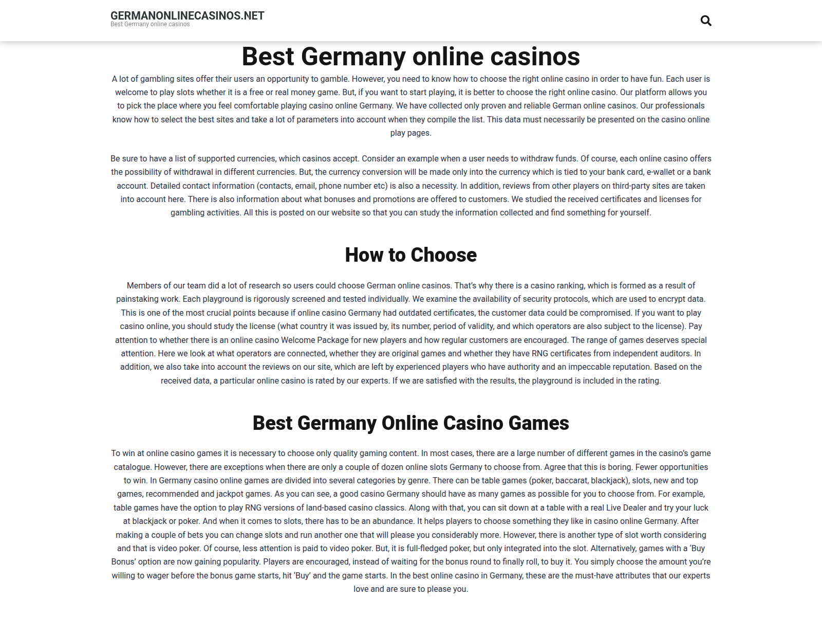 Screenshot of germanonlinecasinos.net