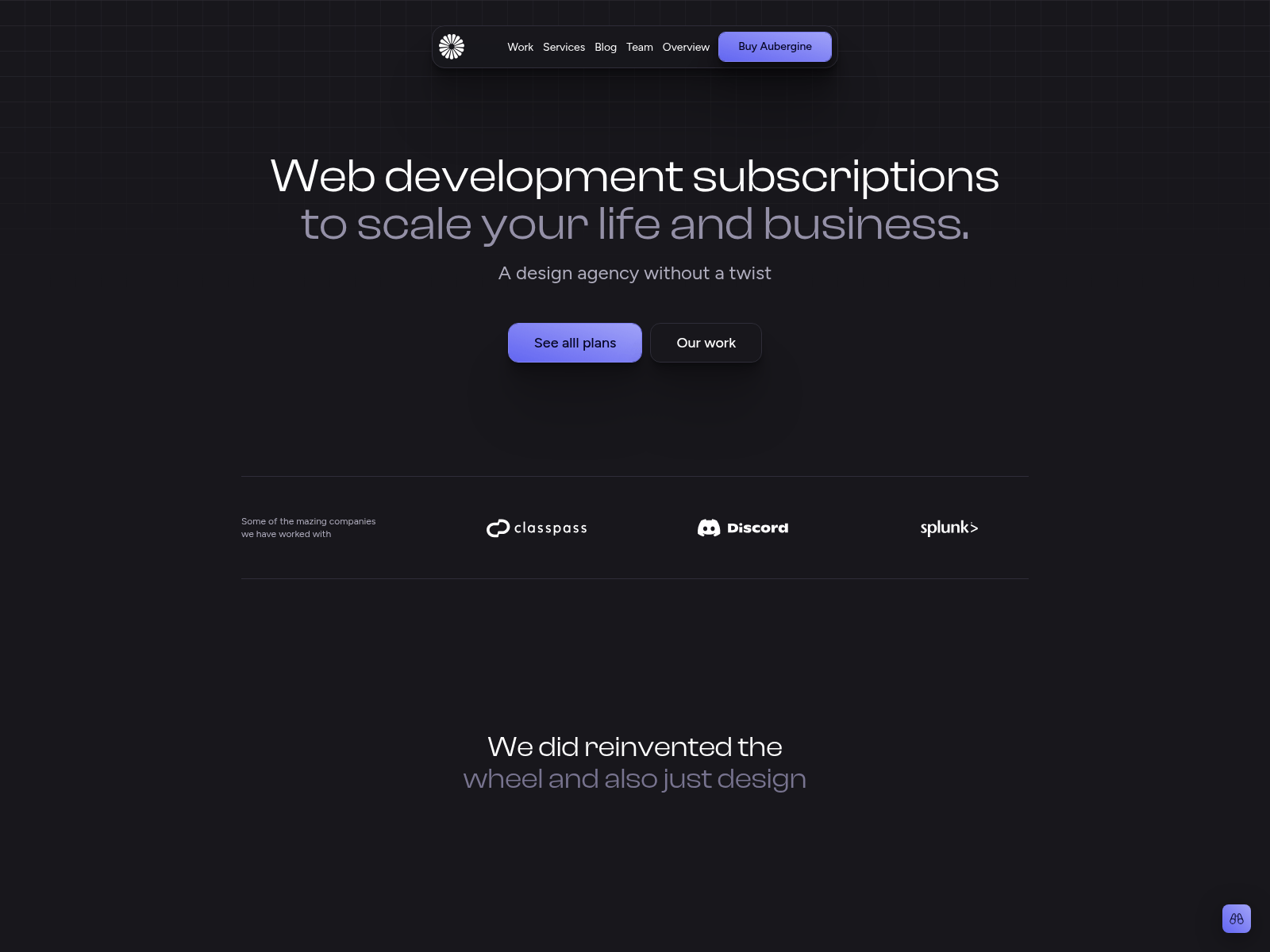 Forensic screenshot of aubergine-astro.pages.dev