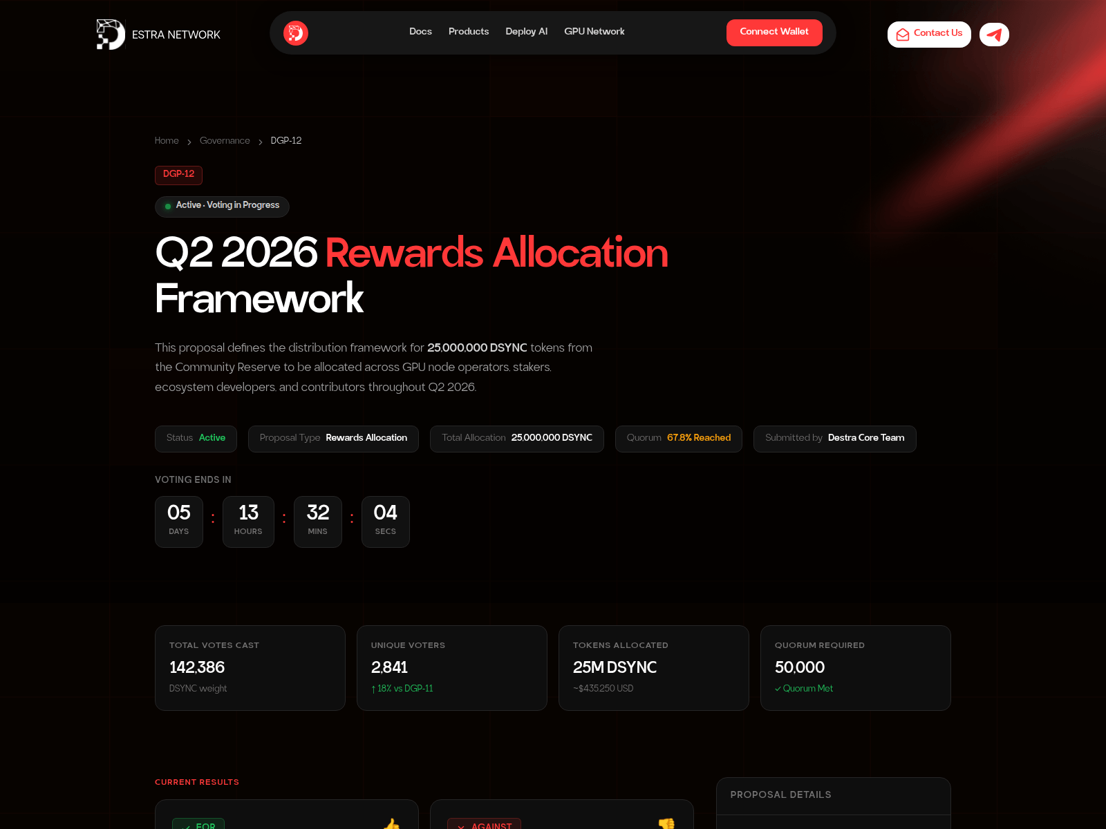 Forensic screenshot of vote-destranetwork.xyz