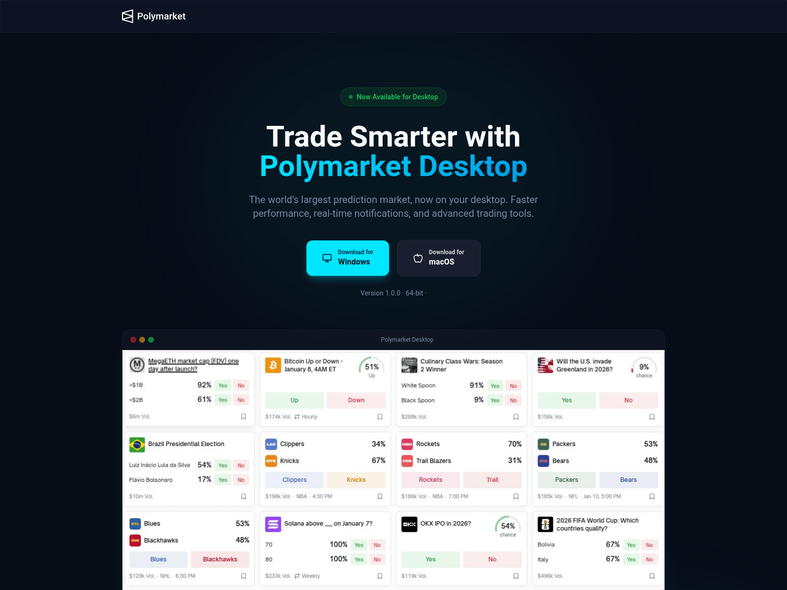 Forensic screenshot of polymarketdesktop.app