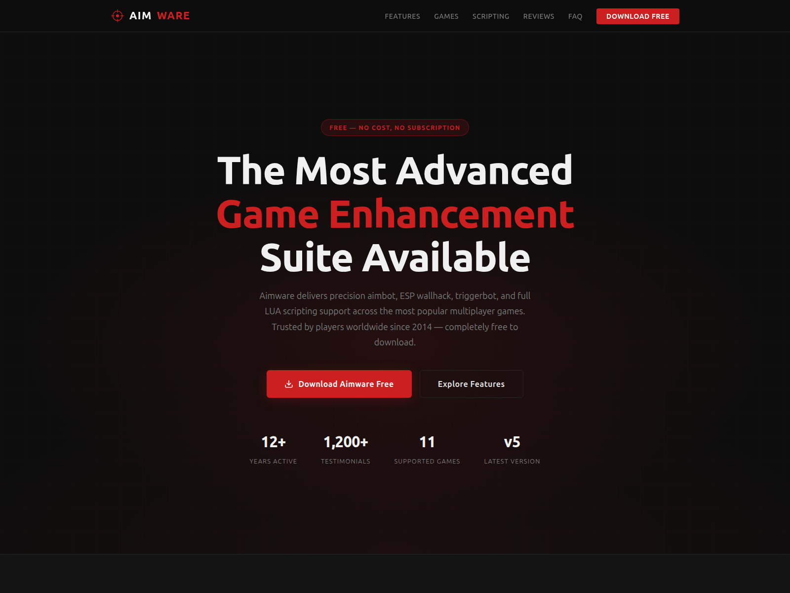Screenshot of aimware.app