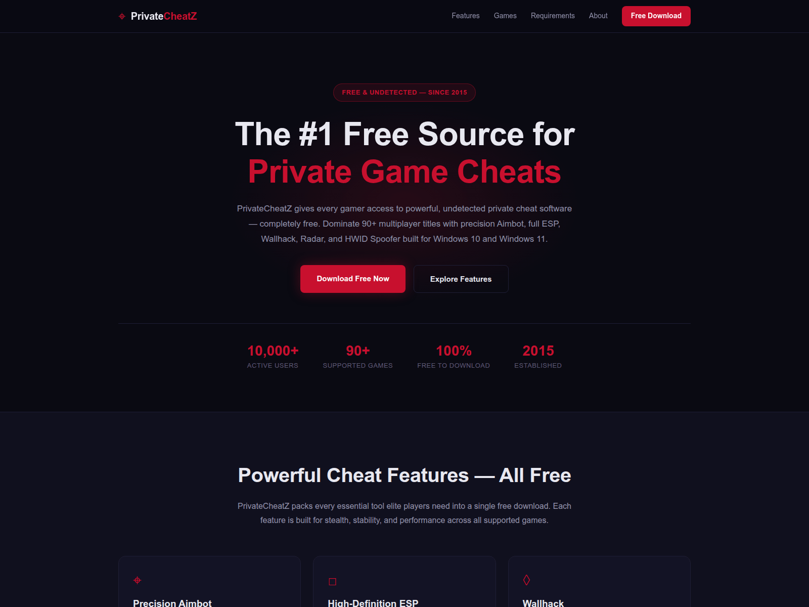 Screenshot of privatecheatz.app