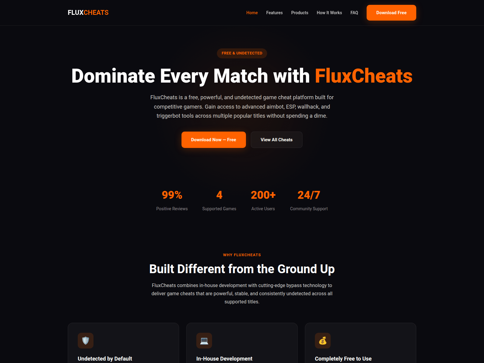 Screenshot of fluxcheats.app