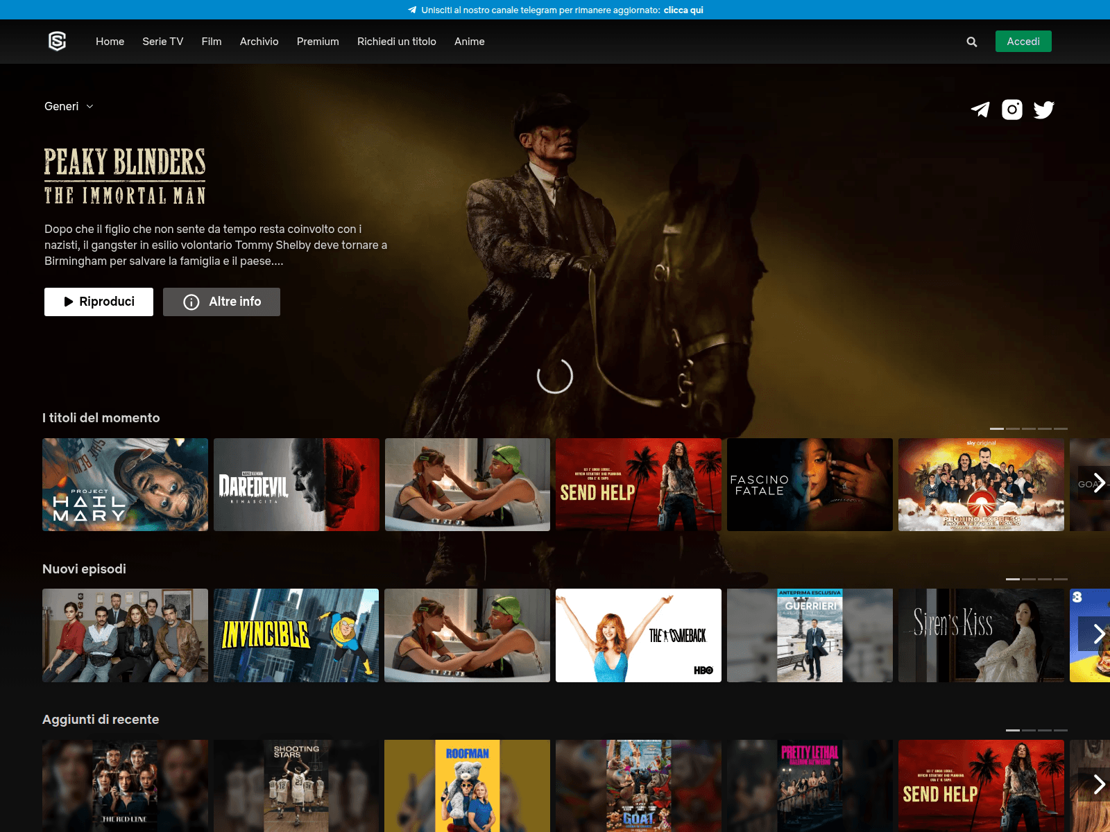 Screenshot of streaming-community.band