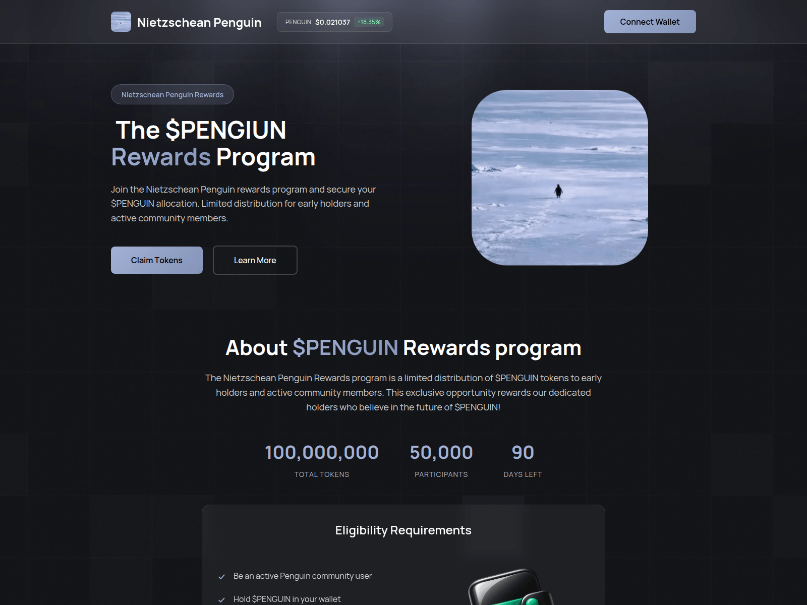 Screenshot of penguinsolana.app