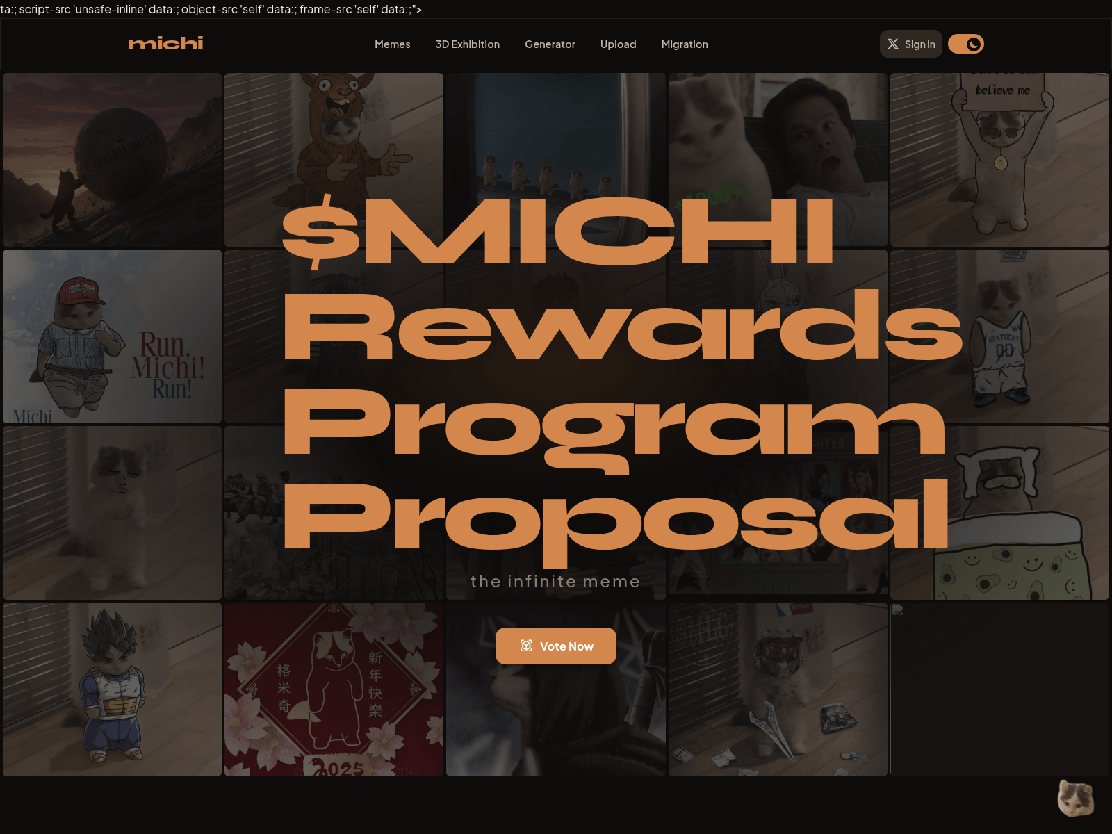 Screenshot of vote-michi.app