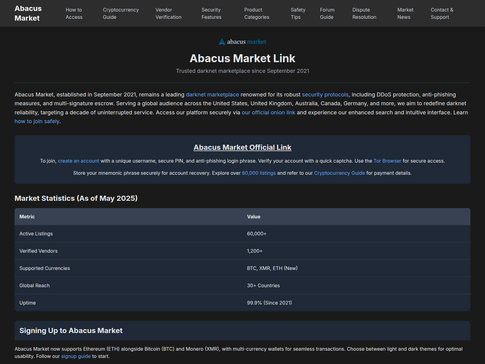 Screenshot of abacusmarketweb.cc