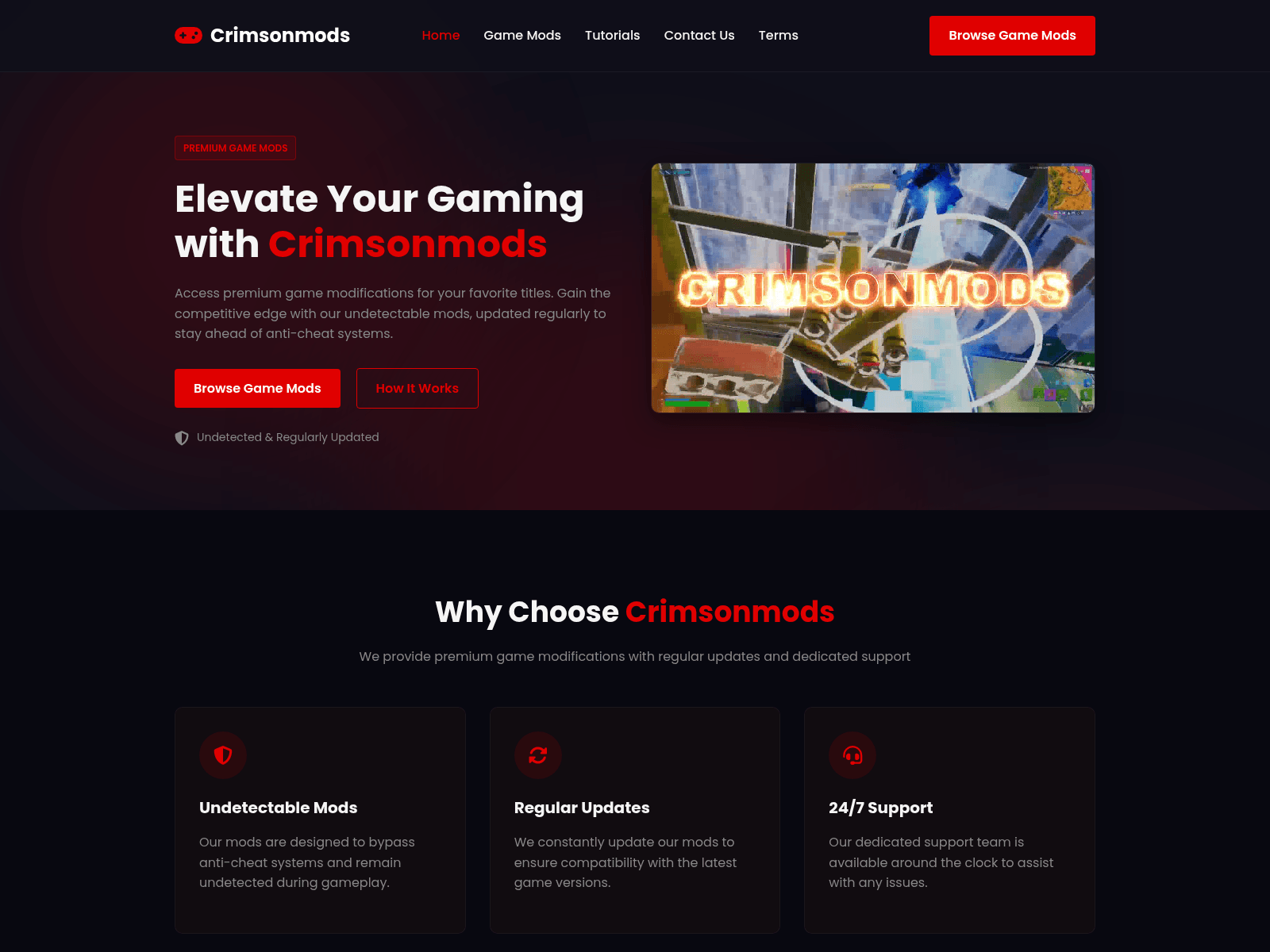 Forensic screenshot of crimsonmods.com