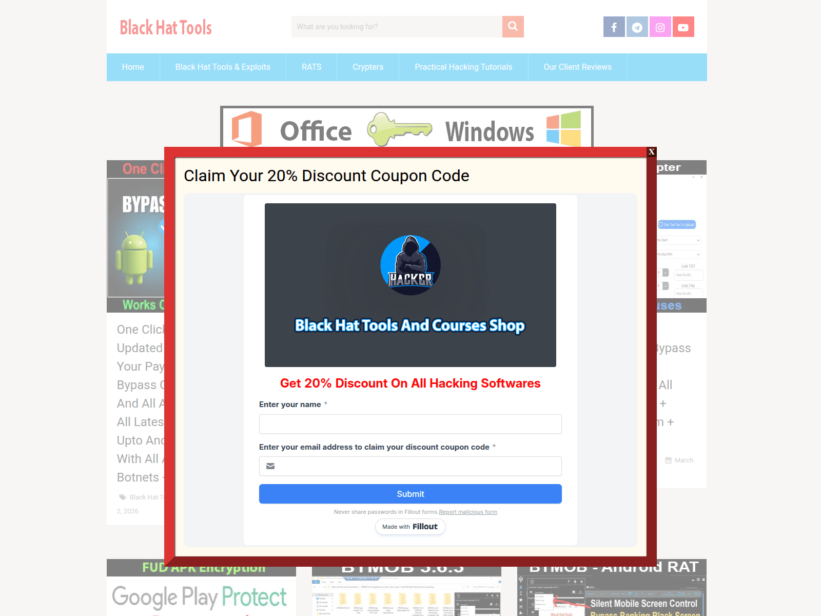 Screenshot of blackhattoolsandcoursesshop.cc