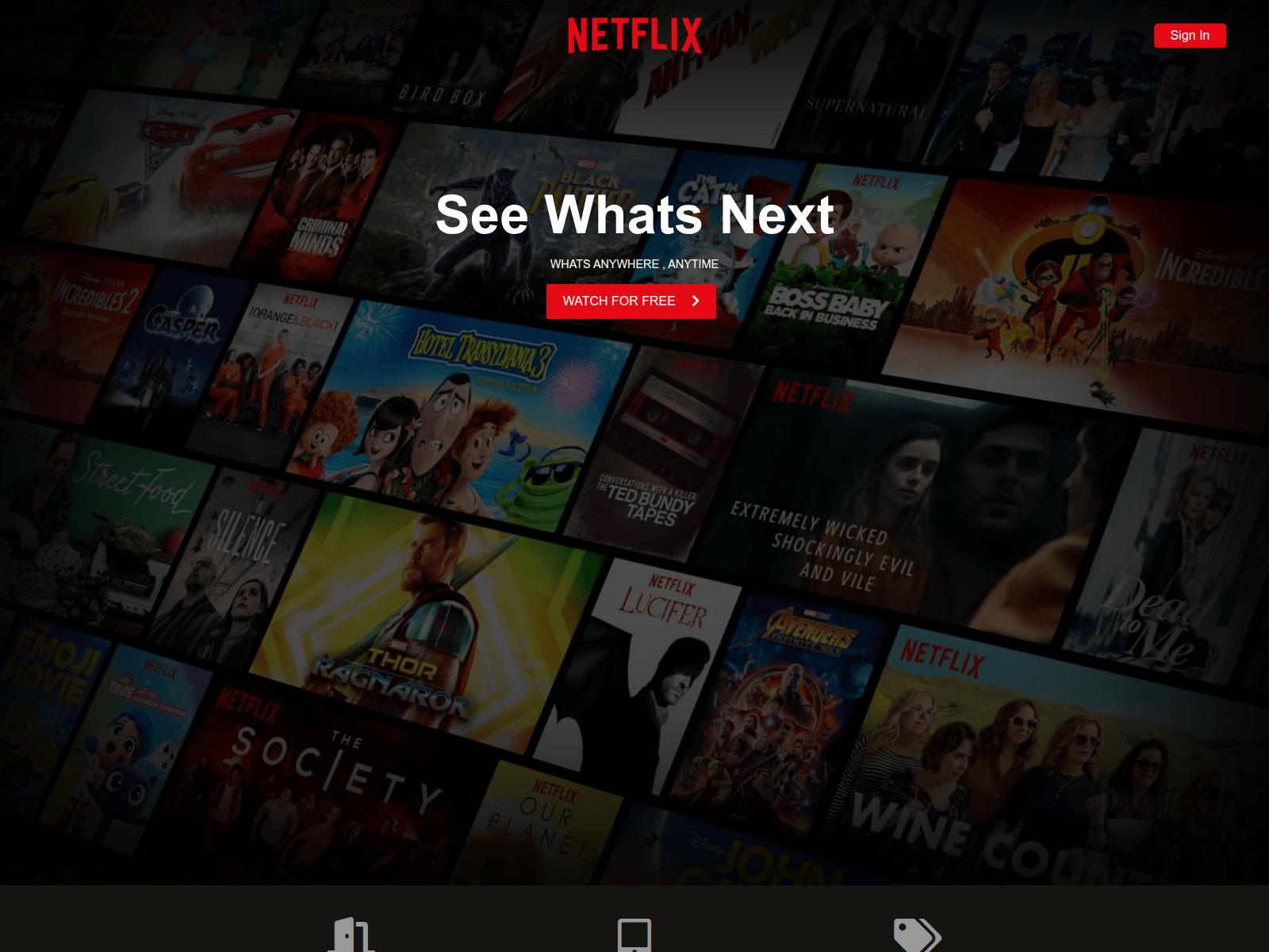 Screenshot of netflix-cloness.surge.sh