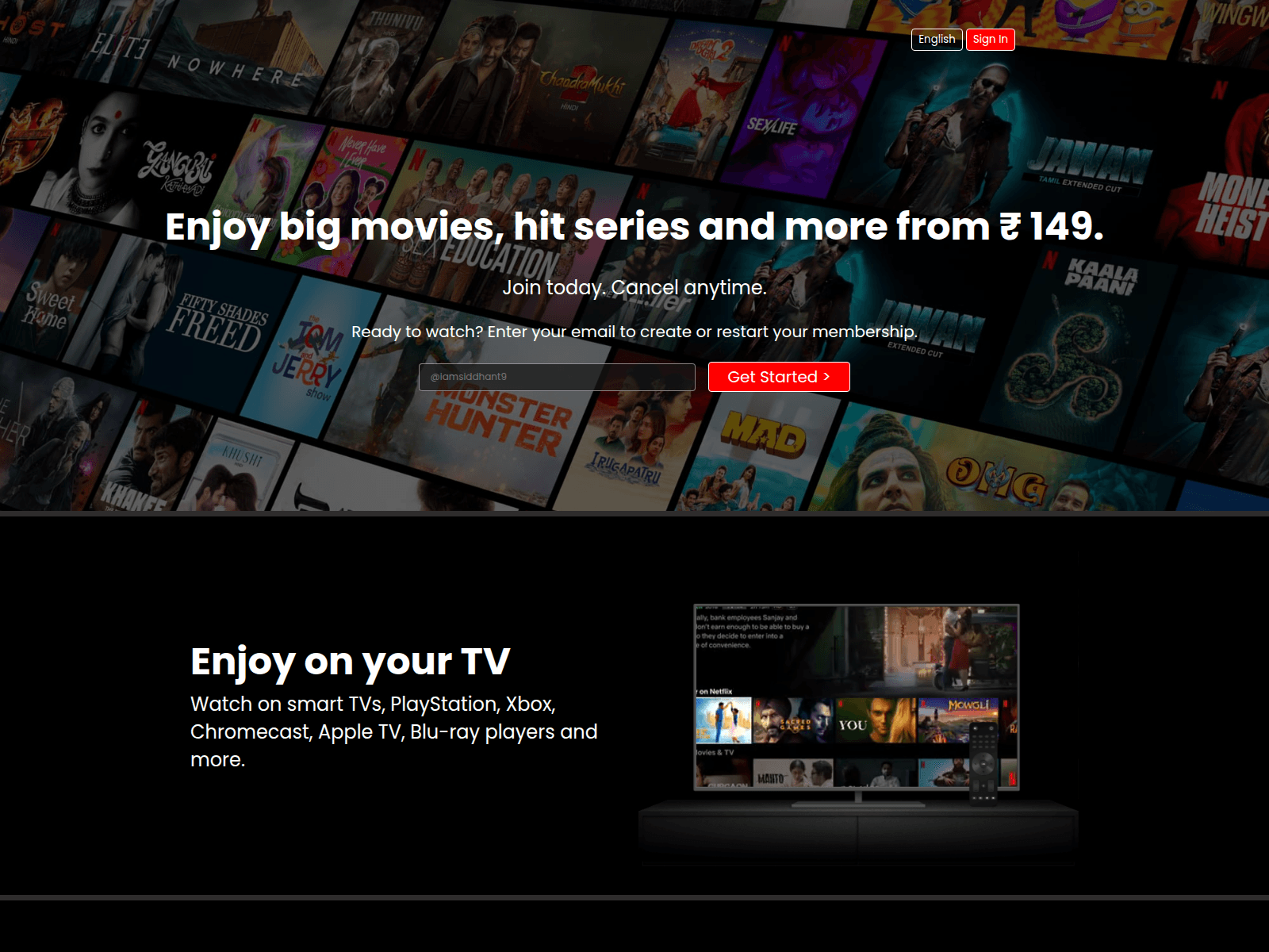 Forensic screenshot of iamsiddhant9.github.io