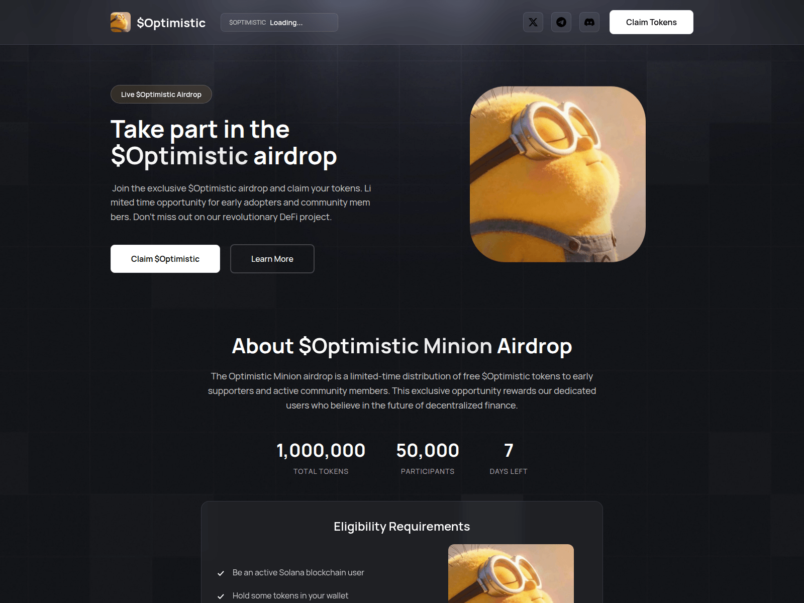 Screenshot of optimisticrewards.pages.dev
