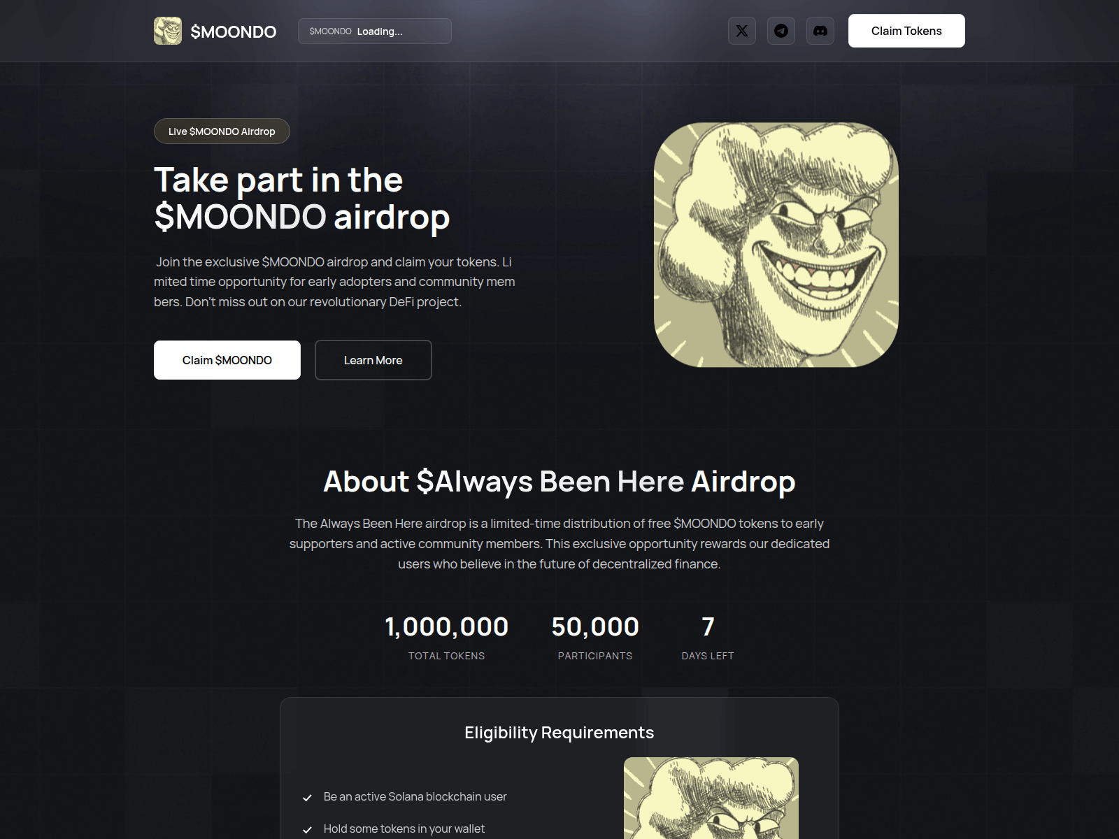 Forensic screenshot of claim-moondo.pages.dev