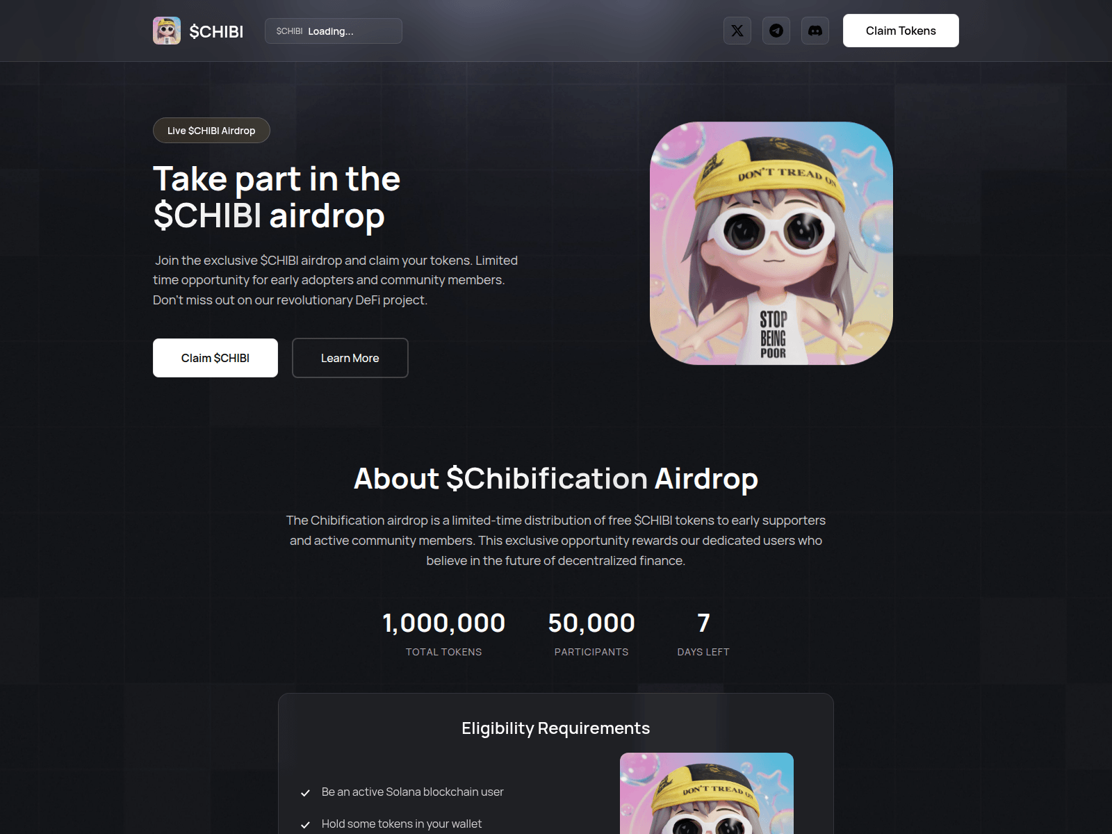 Forensic screenshot of chibi-reward.pages.dev