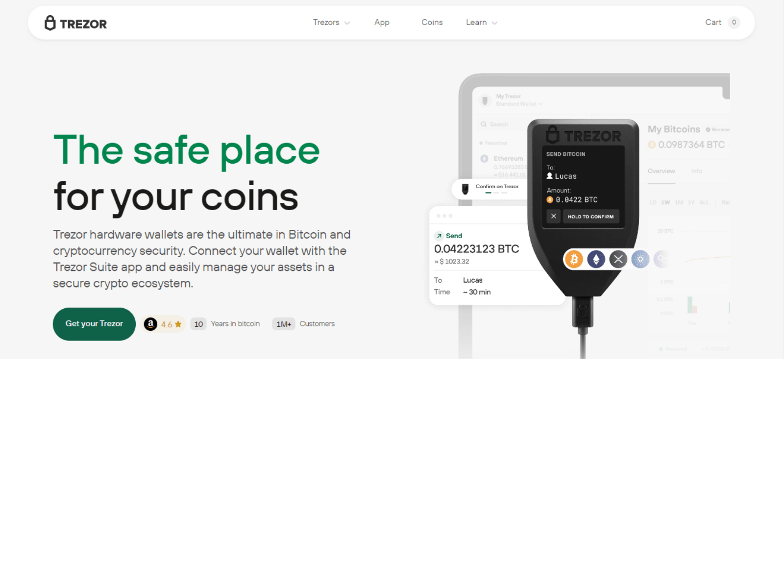 Screenshot of trezorswalletin.webflow.io