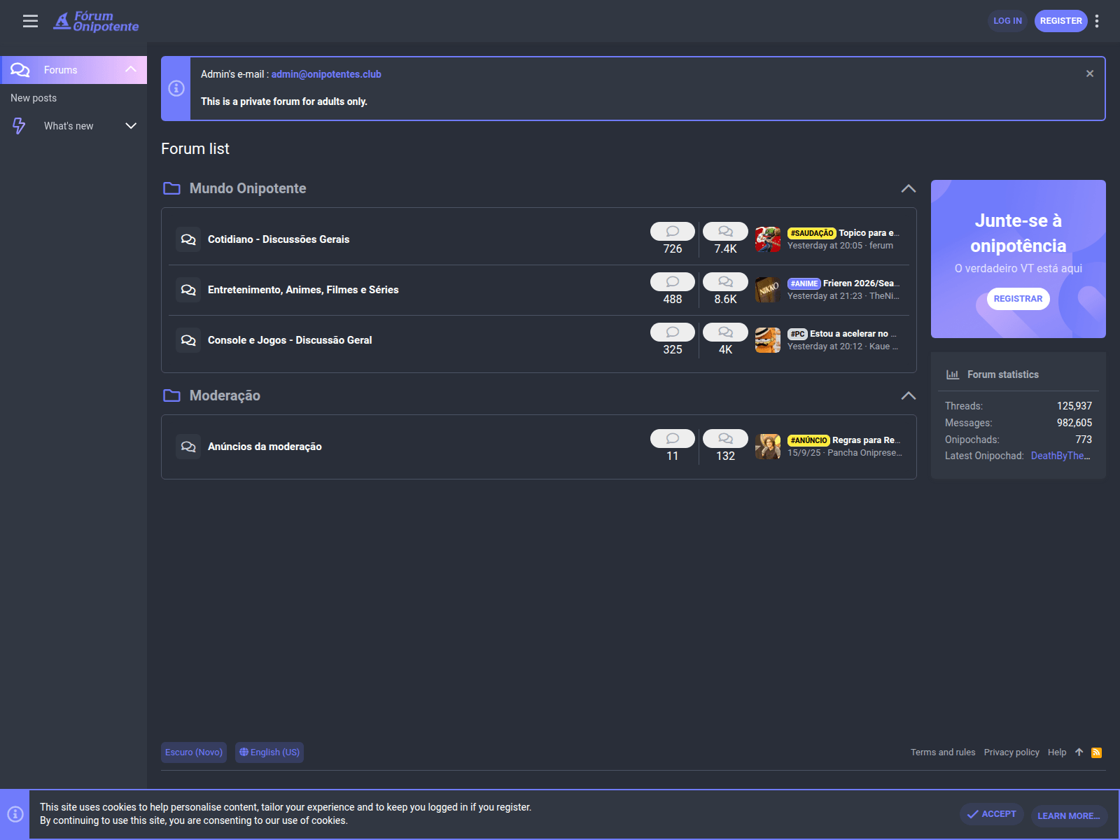 Screenshot of onipotentes.club