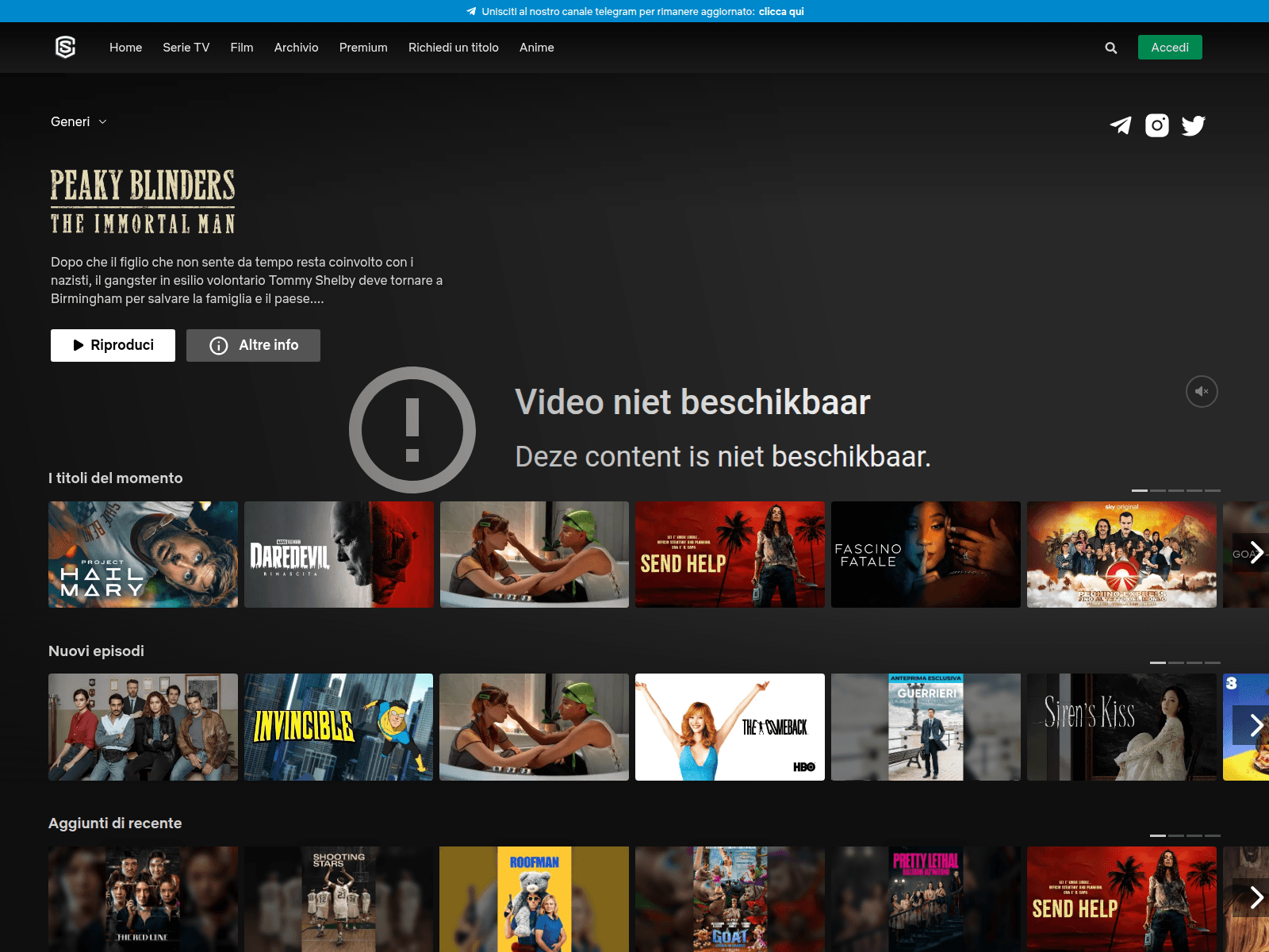 Screenshot of streaming-community.city