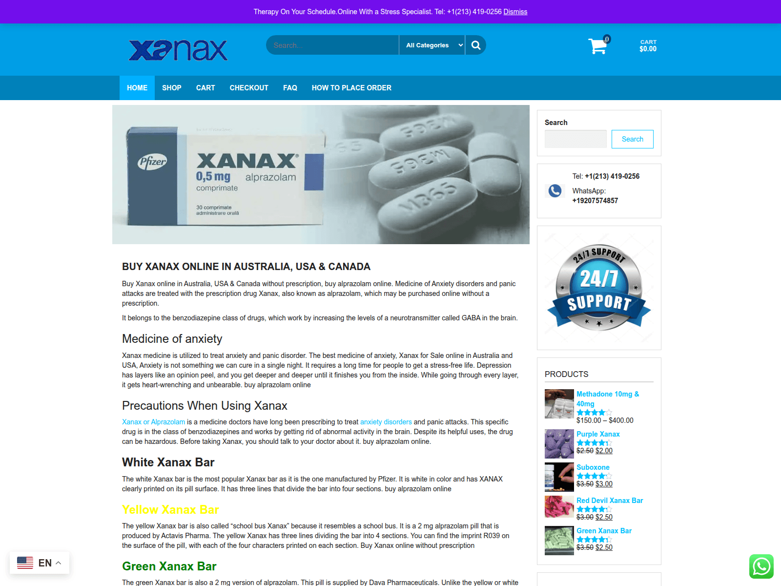 Screenshot of anxietyantidoteshop.com
