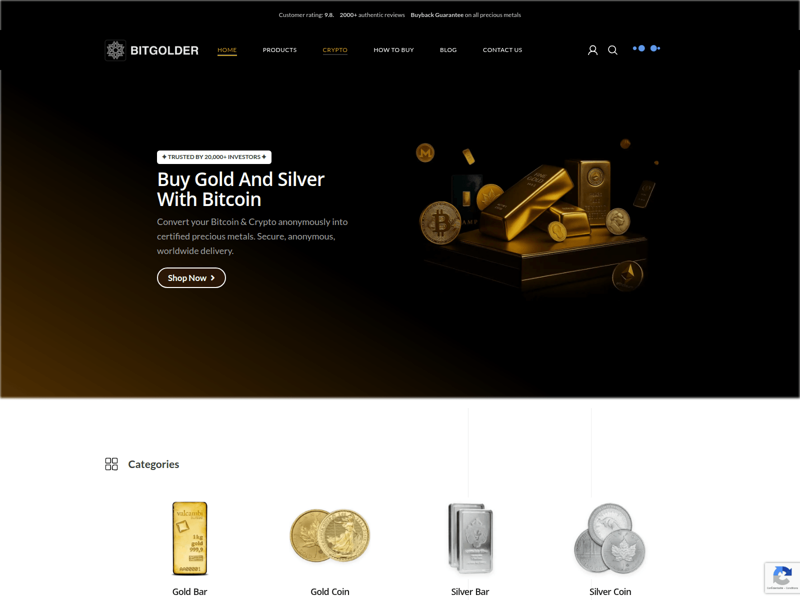 Screenshot of bitgolder.com