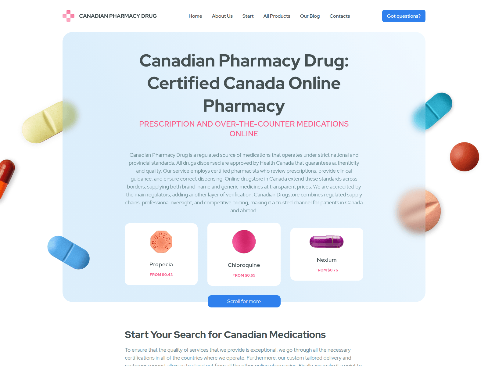 Forensic screenshot of canadianpharmacydrug.com