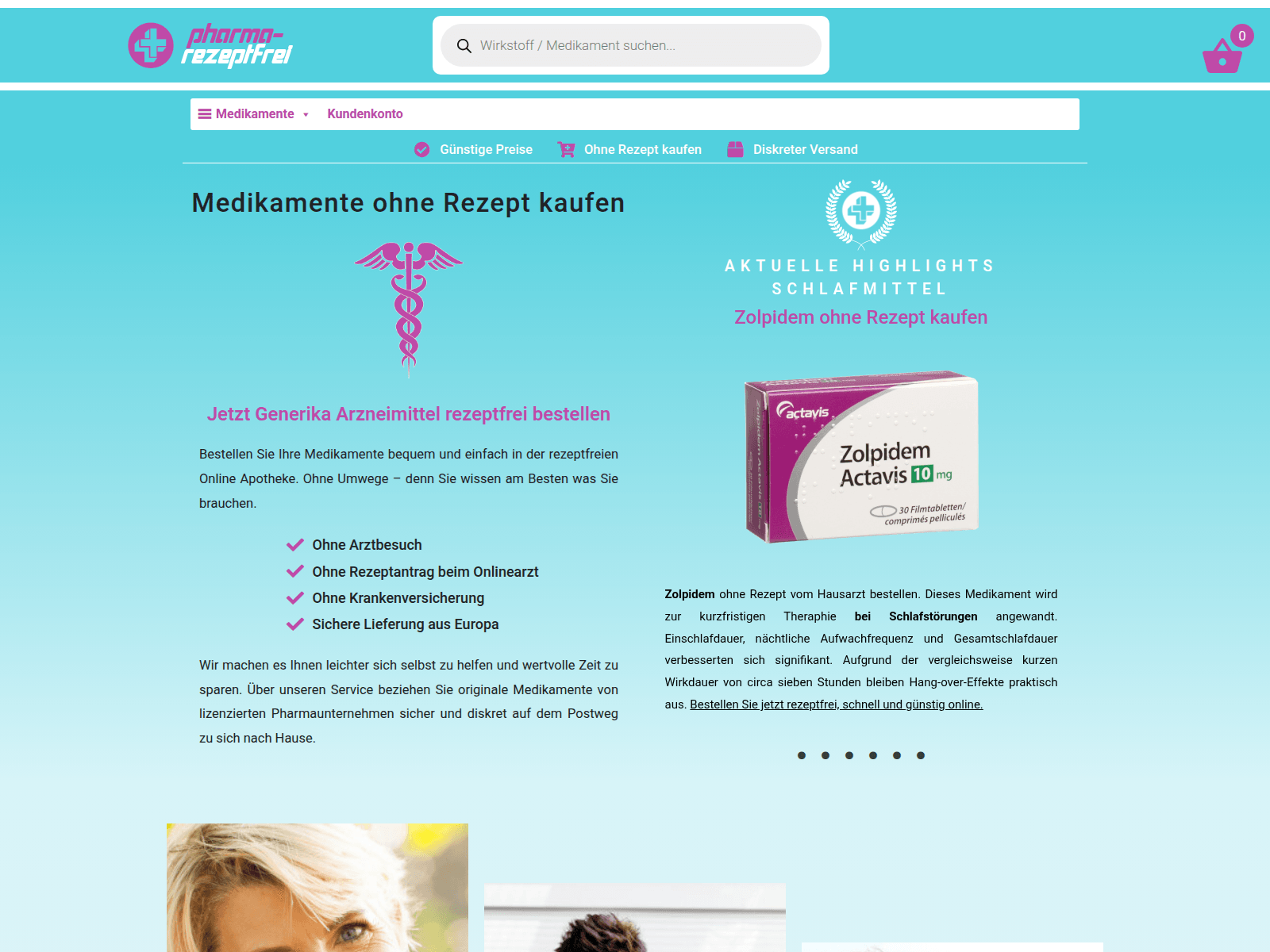 Screenshot of pharma-rezeptfrei.com