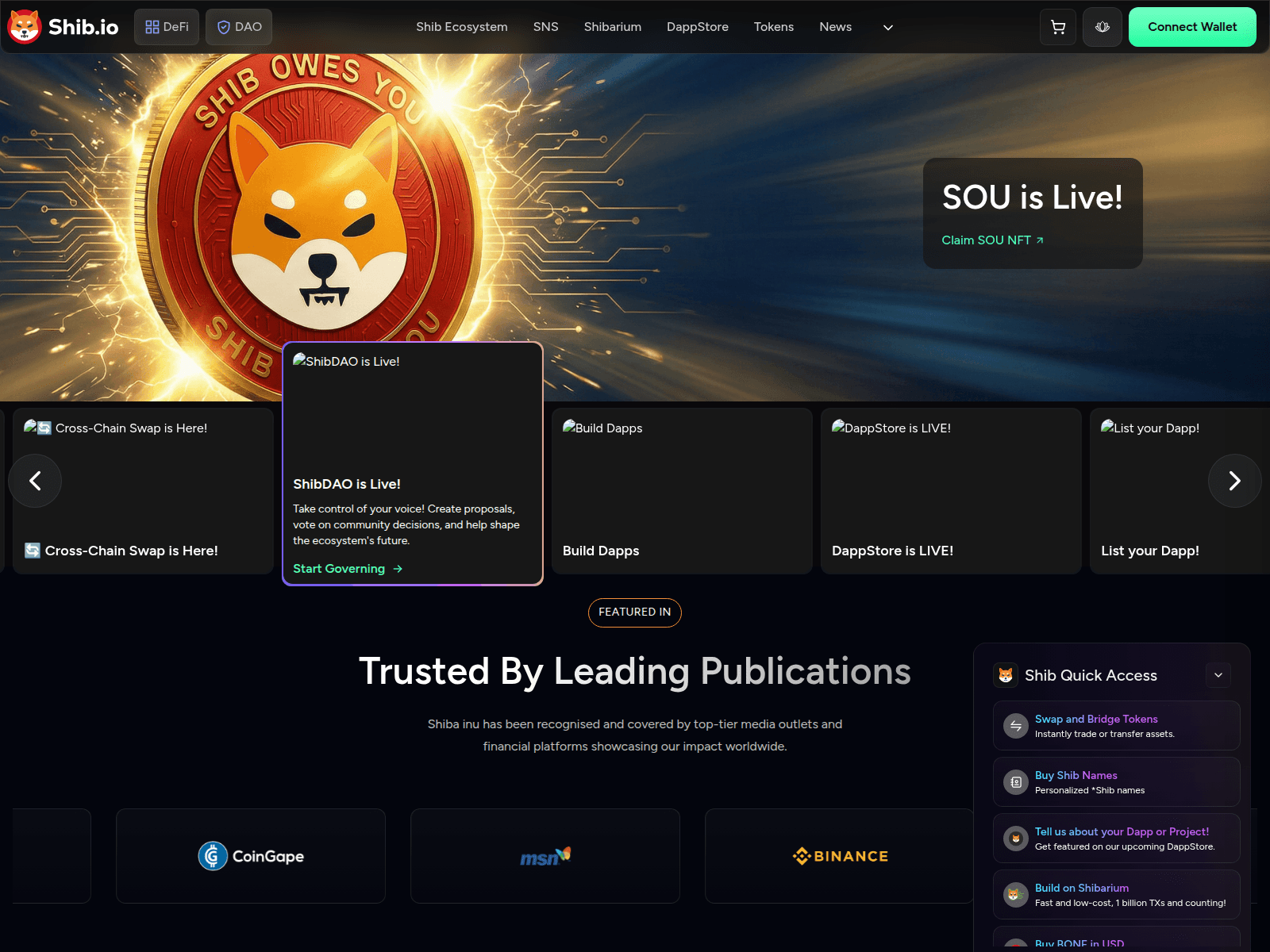 Forensic screenshot of shibprotocol.com