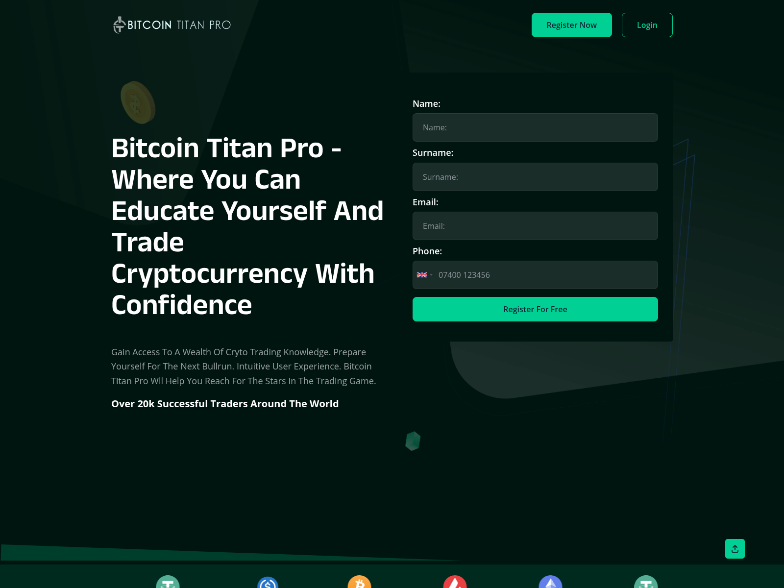 Screenshot of bitcointitanpro.com