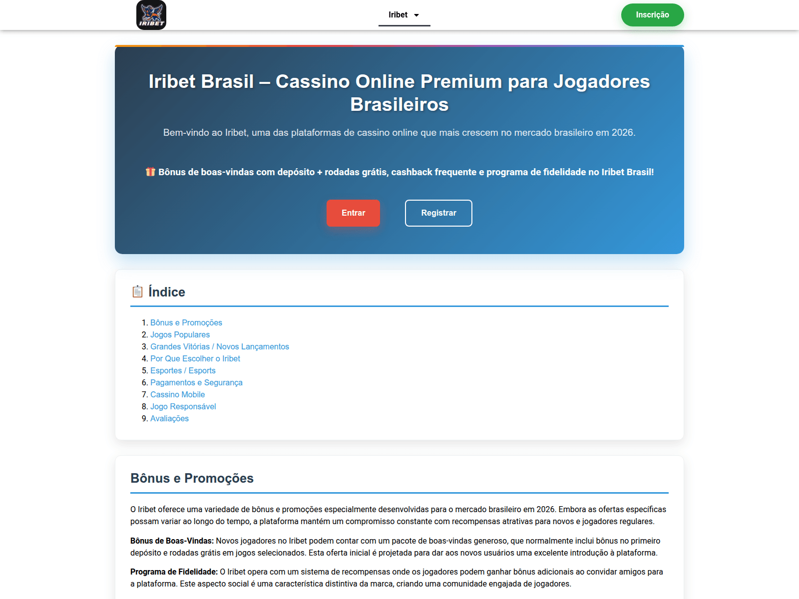 Forensic screenshot of iribetbrazil.com