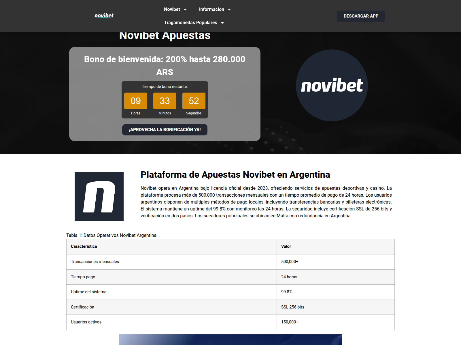 Forensic screenshot of novibetargentina.com