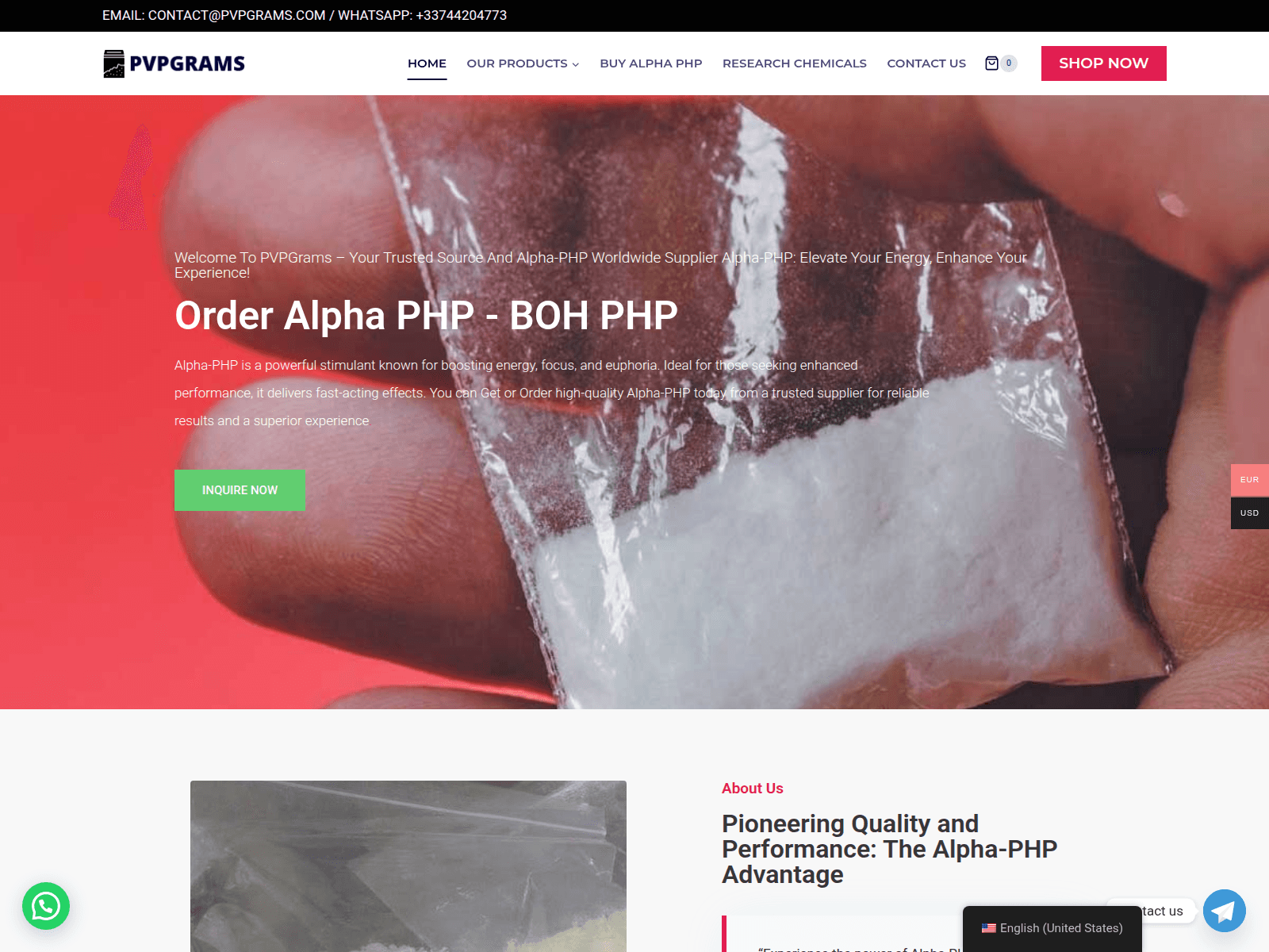 Screenshot of pvpgrams.com