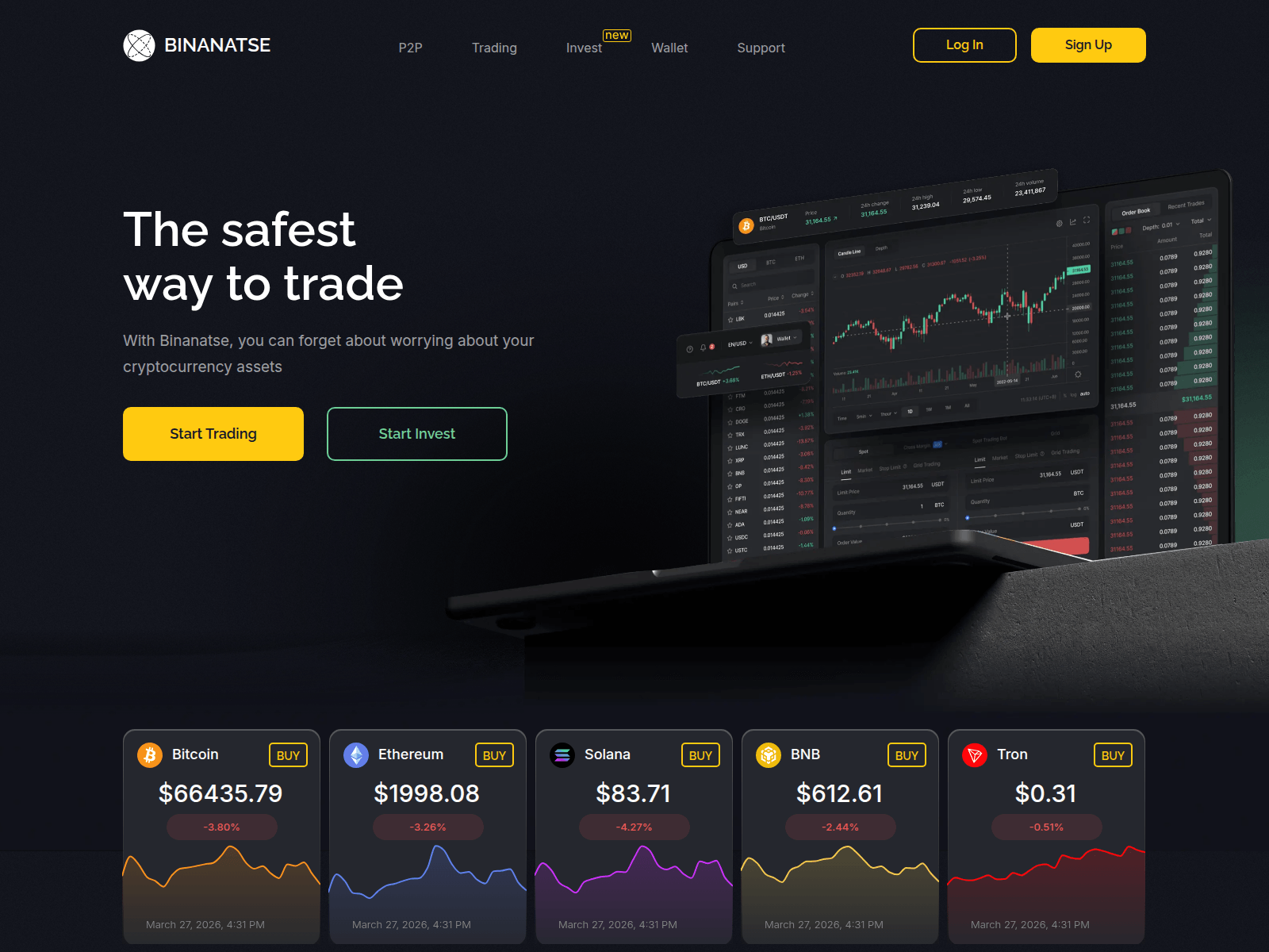 Screenshot of binanatse.com