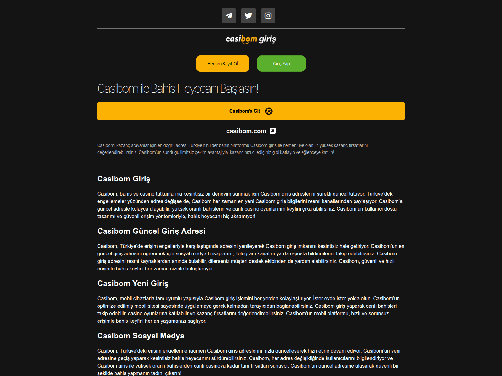 Screenshot of casibom-guncel-hepsi.com