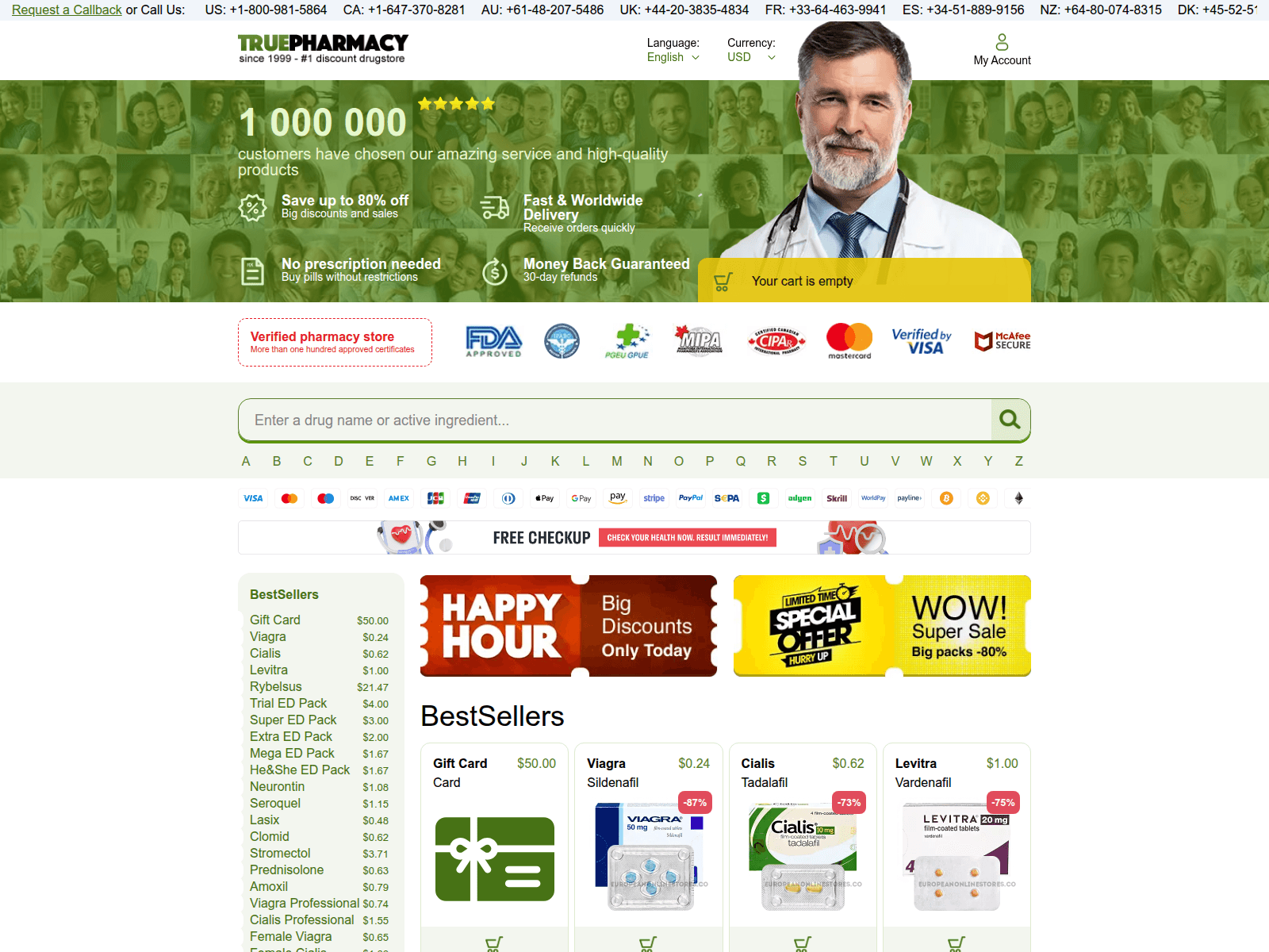 Screenshot of europeanonlinestores.com