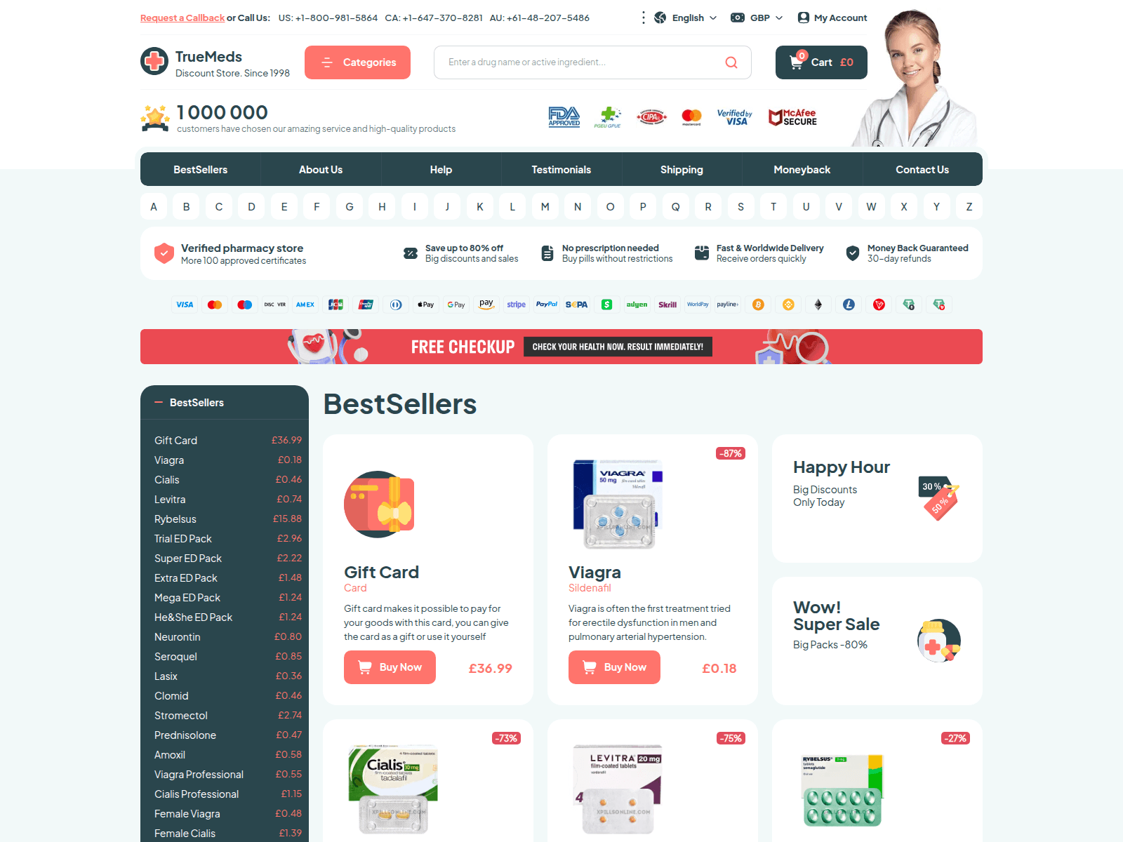 Forensic screenshot of xpillsonline.com