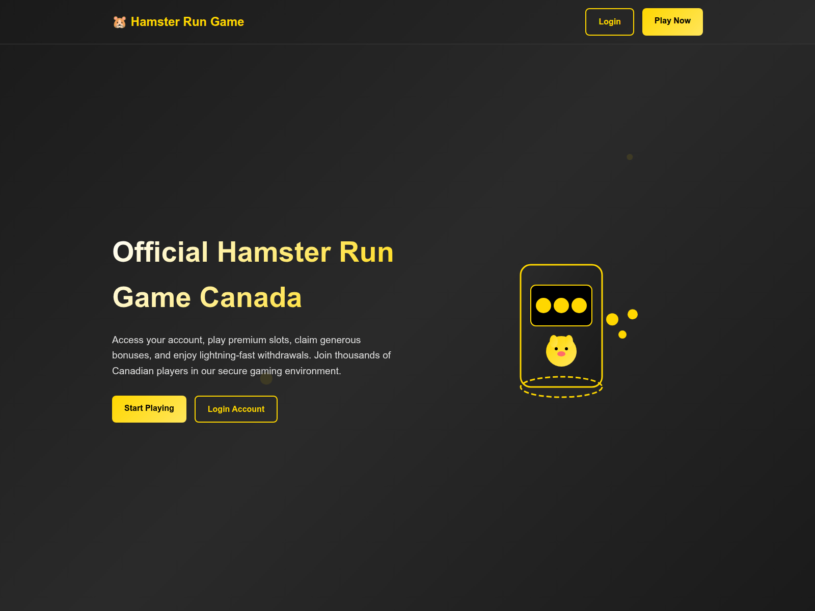 Screenshot of hamster-run-game.com