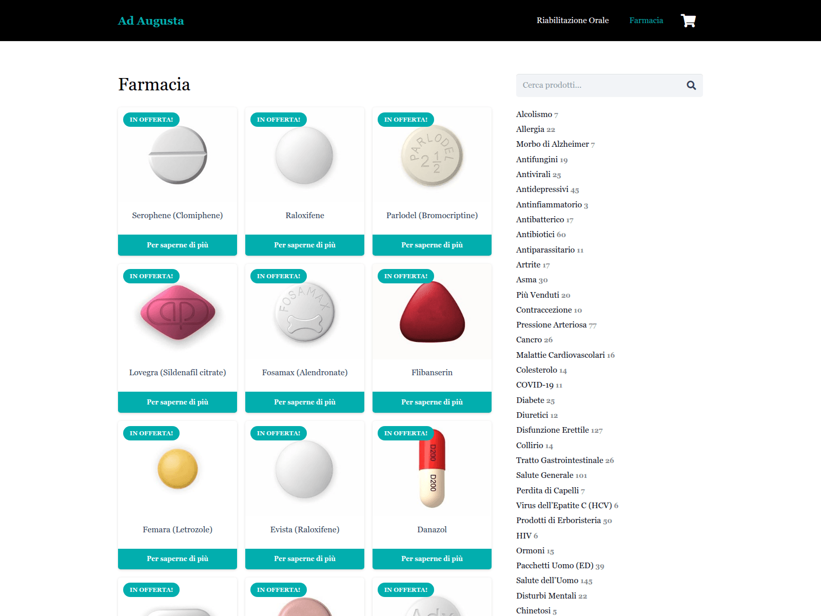 Screenshot of trovarefarmaciamiglioreprezzo.com