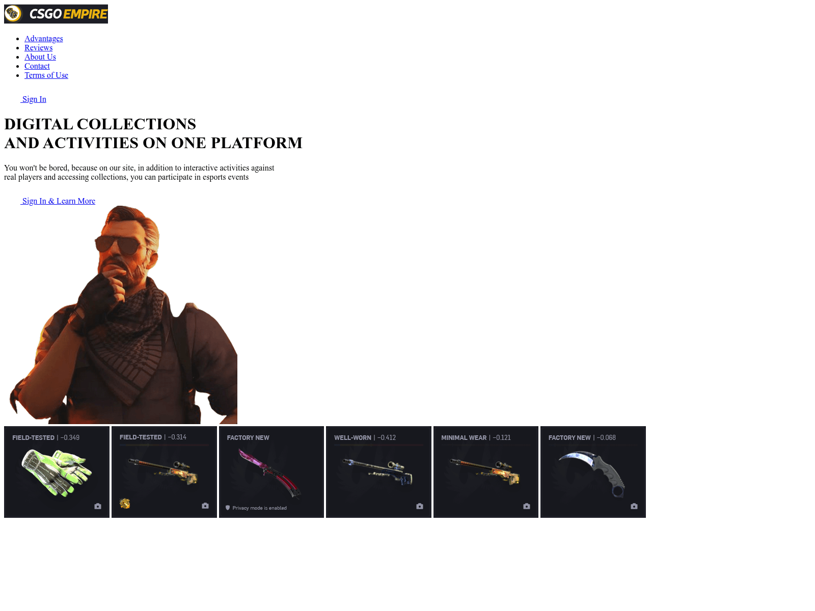 Screenshot of csgoempeire.com