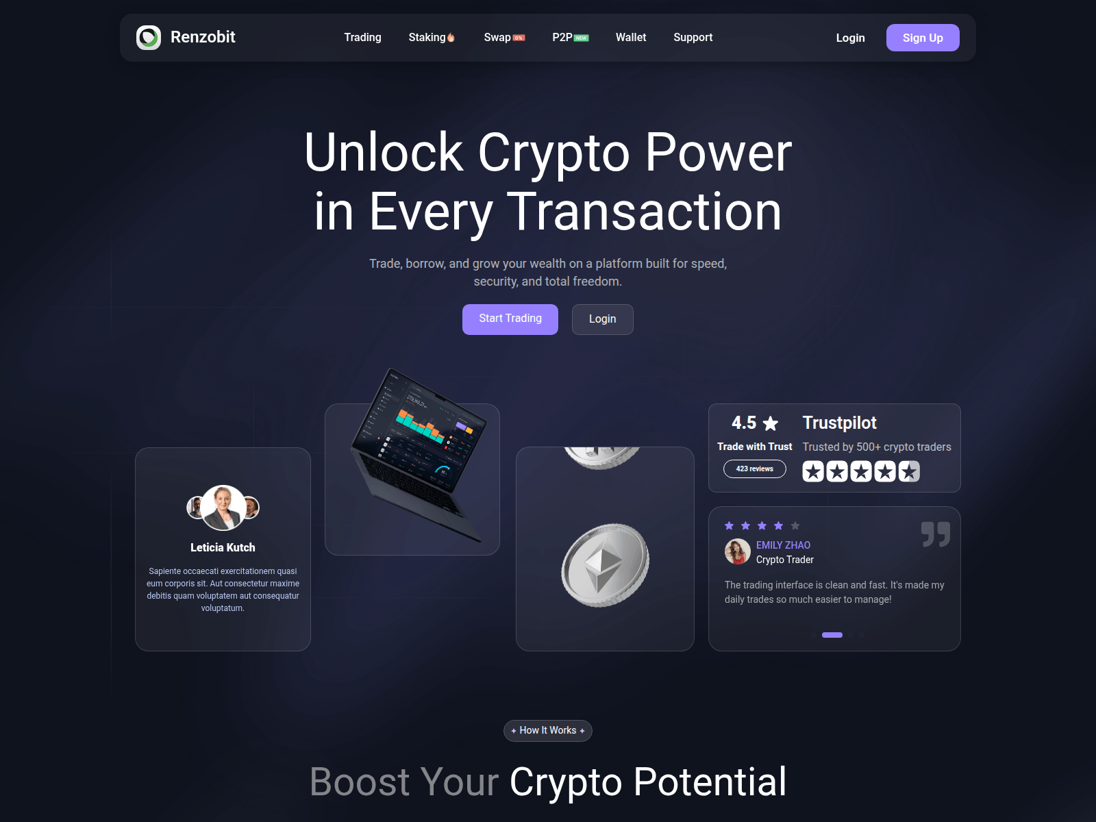 Screenshot of renzobit.com